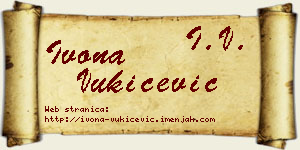 Ivona Vukičević vizit kartica